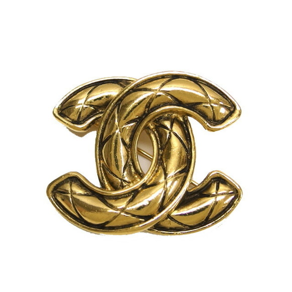 CHANEL Gold Brooch